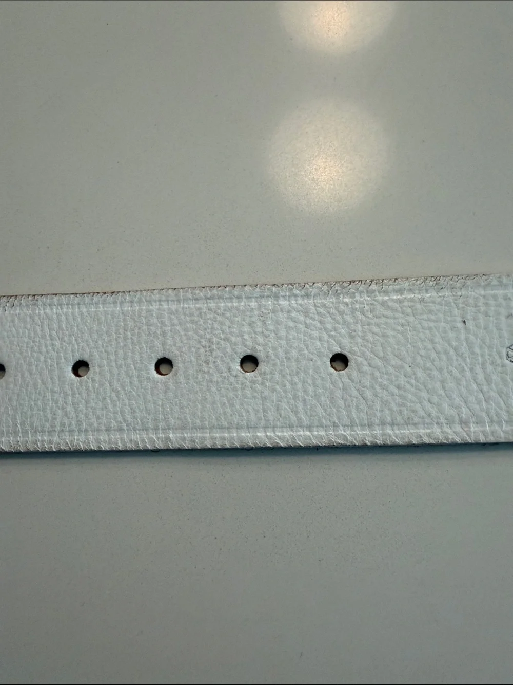 Free People White Leather Belt with Geometric Silver Buckle